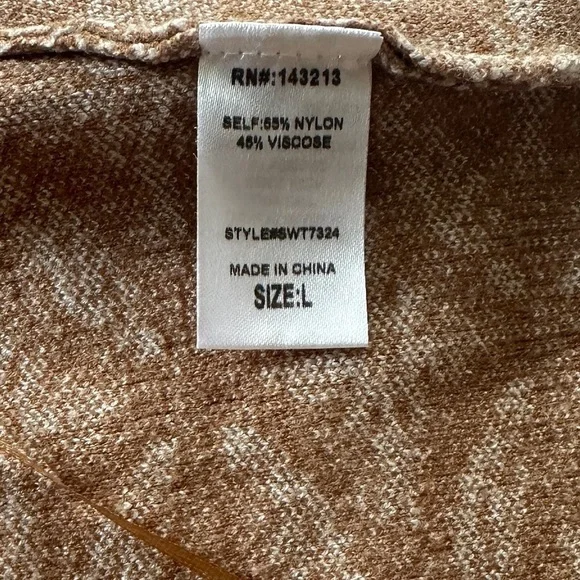 Johnny polo collar v-neck sleeveless Cropped jacquard knit sweater vest size L - Picture 8 of 10